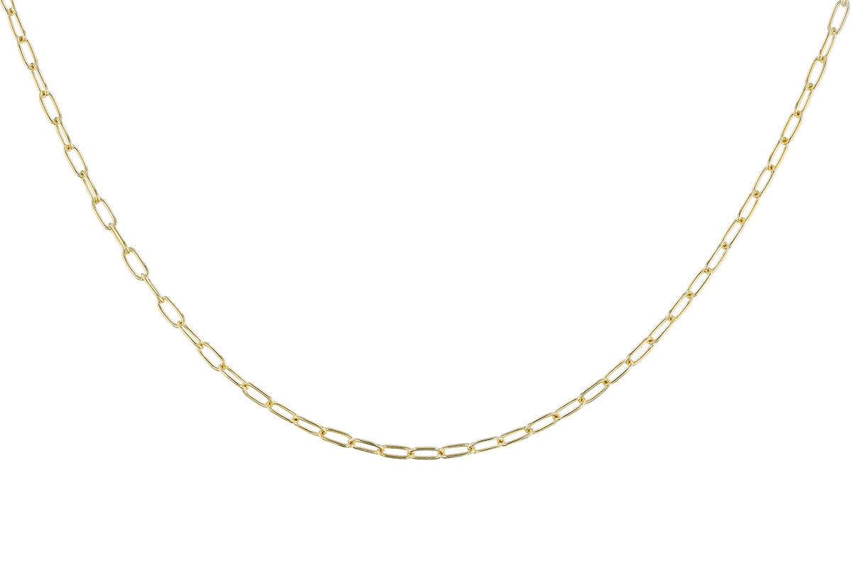 G319-96724: PAPERCLIP SM (8IN, 2.40MM, 14KT, LOBSTER CLASP)