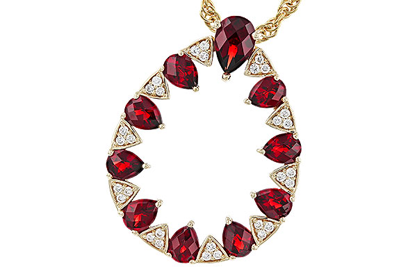 B320-83925: NECKLACE 1.85 GARNET 1.96 TGW