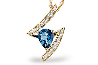 D320-83034: NECK 1.04 LONDON BLUE TOPAZ 1.23 TGW (8x6MM)