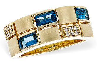 K320-88524: LDS RG .94 LONDON BLUE TOPAZ 1.00 TGW